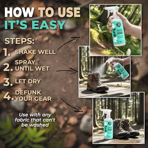 Defunkify Peppermint Odor Eliminator Spray, Shoe & Carpet Deodorizer, 32oz