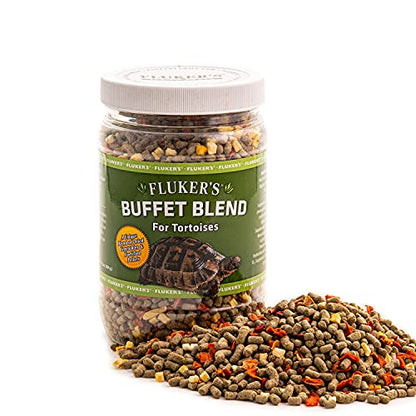 Fluker's Buffet Blend Tortoise Diet, Veggies with Fortified Pellets, 12.5 oz