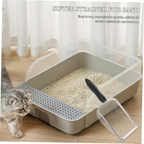 Stainless Steel Reptile Litter Cleaner Shovel Sand Substrate Scoop for Easy Cleaning of Reptile Sand Lizard Snake Fine Mesh Design for Efficient Waste