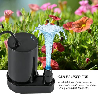 5PCS USB water pump,DC 3-5V USB Micro Submersible Mini Low Noise Brushless Water Pump for Aquariums Fish Tank Pond Fountain Hydroponics Garden