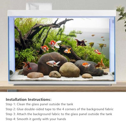 YongFoto Fish Tank Background 24x16 inch Aquarium Background River Bed Waterweeds Moss Lake Aquatic Plant Undersea Tree Branch Backdrop Reptile Habitat Terrarium Background - color: Green-6, size: 24x16in/60x40cm