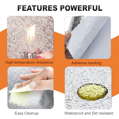 Aluminized exhaust heat shield 24'' X 24'' for wall behind grill 2000 Degrees High Temp Protection Material Thermal Barrier Blanket Mat - size: 24'' X 24''