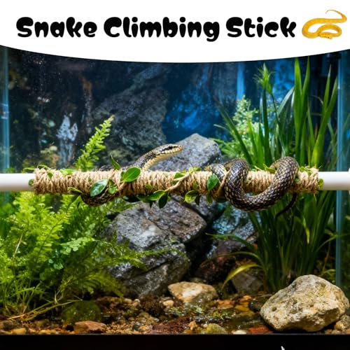 Snake Climbing Stick, Ball Python Tank Accessories, Retractable & Detachable Snake Climbing Toy for Ball Pythons, Lizards, Tarantulas, Geckos, Tree Frogs, Etc. (11.69inch-19.7inch)