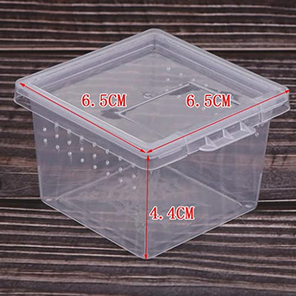 Baoblaze Transparent Breeding Box for //Reptile, Small Cage Hatching Container, Food Storage Viewing .6x2.6x1.7inch, 30Pcs