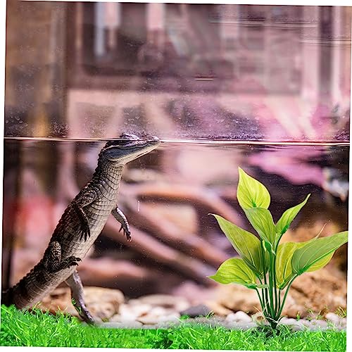 LIFKOME Reptile Tank Decor Lifelike Aquarium Fake Plant Resin Water Grass Ornament for Fish Tanks Turtle Habitats and Terrariums Realistic Aquatic Landscape Decoration