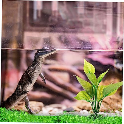 LIFKOME Reptile Tank Decor Lifelike Aquarium Fake Plant Resin Water Grass Ornament for Fish Tanks Turtle Habitats and Terrariums Realistic Aquatic Landscape Decoration