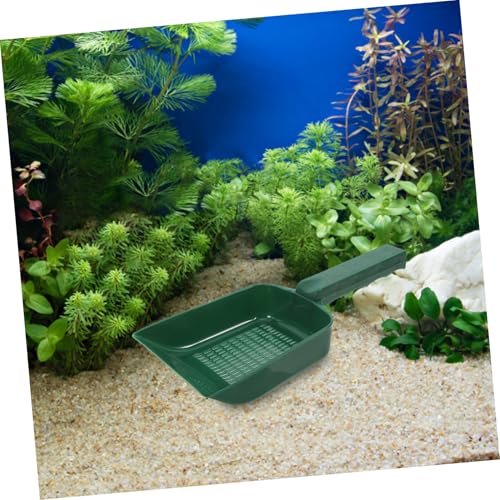 BESPORTBLE Aquarium Gravel Scoop Fish Tank Water and Sand Shovel Reptile Poop Scooper Small Portable Tool for Cleaning Tank Handheld Plastic Bucket Shovel