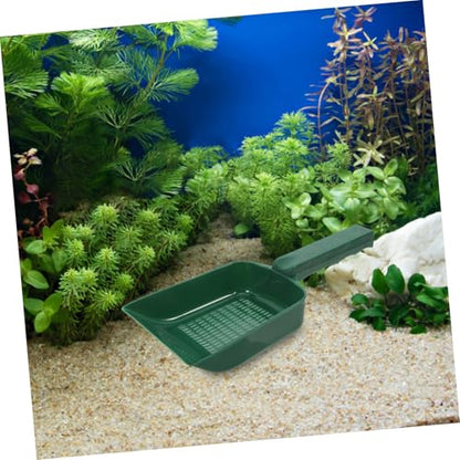 BESPORTBLE Aquarium Gravel Scoop Fish Tank Water and Sand Shovel Reptile Poop Scooper Small Portable Tool for Cleaning Tank Handheld Plastic Bucket Shovel