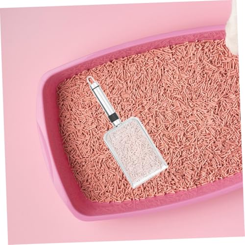 BESPORTBLE 2pcs Stainless Steel Cat Litter Scoop Metal Sifter for Cats Small Dogs Reptile Terrarium Waste Shovel with Fine Mesh Easy to Clean and Pet Poop Scooper