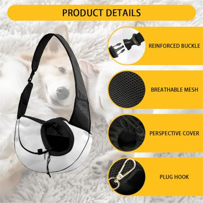 COEQINE Dog Sling Carrier Bag for Small Puppy Hands-Free Python Scale Snake Leopard Print Front View Cat Sling Carrier Reptile Texture Small Cats Edgy Outdoor - color: Snake pattern
