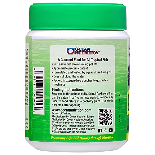 Ocean Nutrition Formula Two Pellets - Fish Food for Herbivorous & Omnivorous Marine Tropical Fish, High Protein(40%) - 7 oz (200 g) Small Pellets - size: 7 Ounce (Pack of 1), style: Small Pellet Size (+/- 1.2mm)