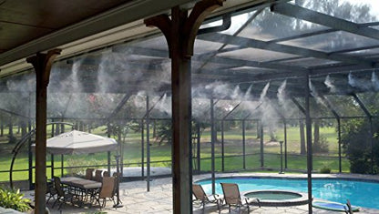 Patio Misting Kit Assembly - Make Your own Misting System (72Ft-20 Nozzles) - size: 72Ft-20 Nozzles