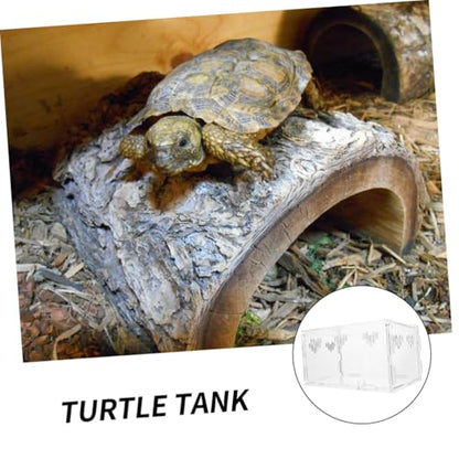 Acrylic Reptile Box for Bearded Dragon Turtle Spider Safe Eco-Friendly Removable Easy Assembly