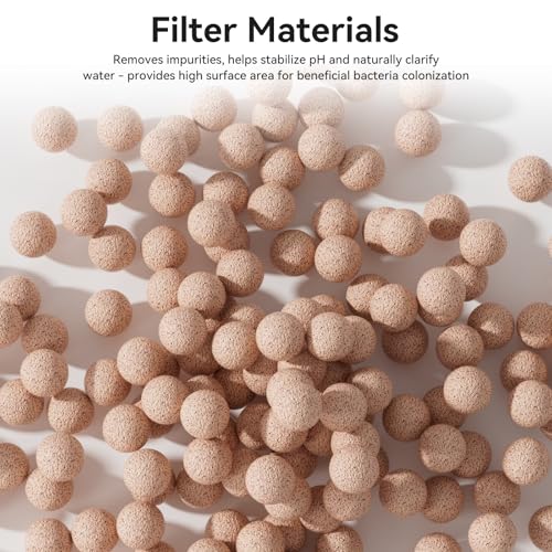 Aquarium Filter Media for Freshwater & Marine Tank Bio House Filter Media with Ceramic Ball & Bio Balls, Helps Maintain Clear Water for Sump, Pond & Koi Fish Tanks - size: 1.1lb-Ceramic Ball