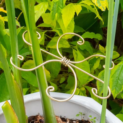 5PCS Monstera Plant Stem Support Stakes - 5.5 in Metal Supports | Monstera & Fishbone Cactus Stem Holder -Flexible Indoor Plant Support, Ideal Gardening Gifts & Accessories for Healthy Growth - size: 5.5 x 5.5 inches