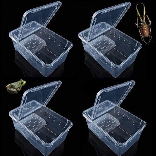 4pack Critter Keeper Ant Farm Cane Toad Trap Little Live Pets Bug Catcher Kit for Kids Frog Habitat Turtle Tank Reptile Terrariums Lizard Cage Fish Bowl Beach Aquarium Catch and Release - size: 4