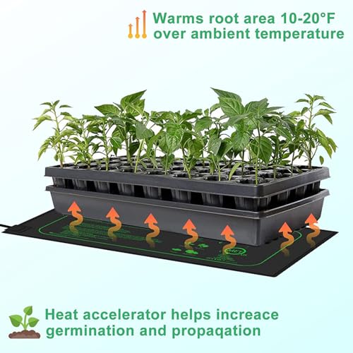 ZJchao Seedling Heat Mat, Foldable Heating Pad for Plants with 1.4m Cable, Safe Even Warming for Indoor Germination Hydroponic Reptile (US Plug 110V)