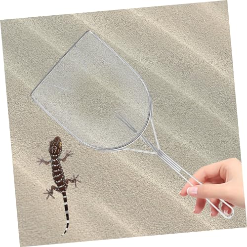 1Pc Stainless Steel Reptile Sand Scoop with Fine Filtering Mesh for Efficient Excrement Cleaning for Tortoises Lizards and Snakes Durable and Rustproof Design