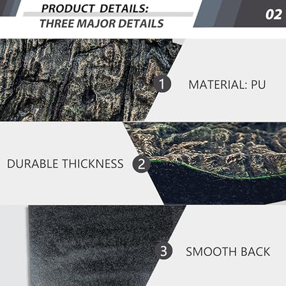 23.6x17.7in Rock Terrarium Background,3D Reptile Tank Background Board,Amphibian Stereo Backdrop Wall,Lizard Snake Gecko Spider Turtle Fish pet silo Background Decorative Panel(Paleyellow) - color: Paleyellow-23.6"* 11.8"（1pcs）