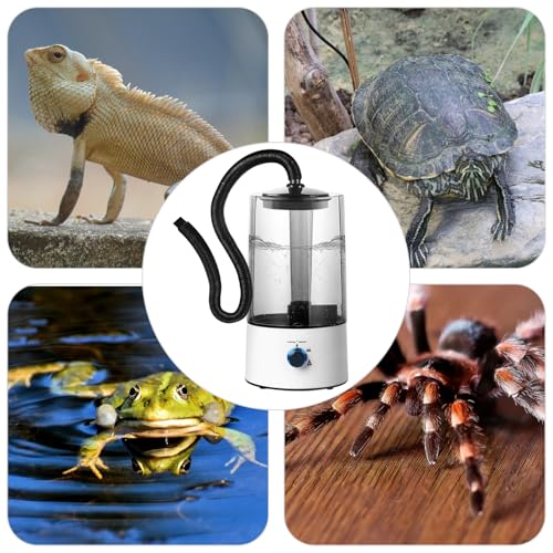 4L/1.06 Gallon Reptile Humidifier, Pet Fogger Mister Tank with 3 Mist Levels, High Efficiency Atomization with Anti-Dry Burn Protection, 36dB Low Noise, for Reptiles and Amphibians