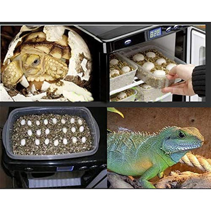 Black Reptile Egg Incubator 25L Capacity Mini Digital Incubator ReptiPro 6000 Portable Reptile Incubator Cabinet Style with Heating and Cooling 5-60°C 12V/110V Work for Small Reptiles