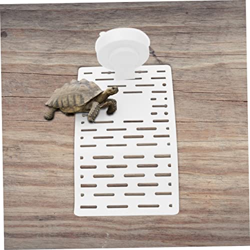 LIOOBO Turtle Climbing Platform Movable Slope Design for Fish Tank White Color for Reptiles and Turtles Enhances Habitat Easy Access