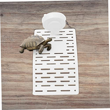 LIOOBO Turtle Climbing Platform Movable Slope Design for Fish Tank White Color for Reptiles and Turtles Enhances Habitat Easy Access