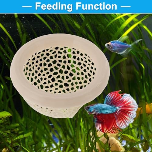 Floating Betta Cave & Hammock, Multi-Functional Hideout for Aquarium Beige - color: Beige