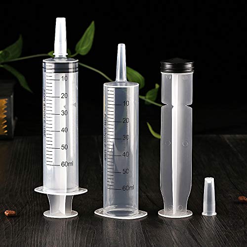 60ml Syringes with Caps (Pack of 5) for Industrial & Scientific - size: 60ml 5Pack