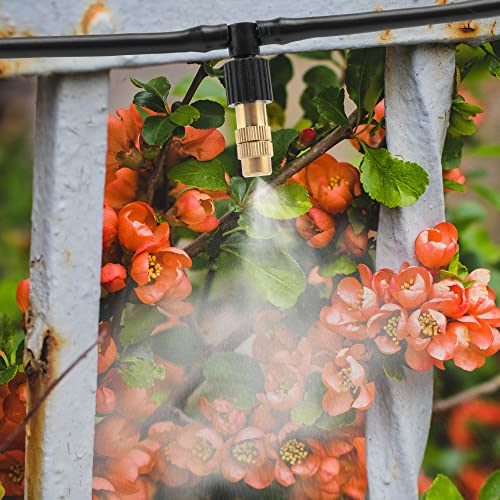 20Pcs Three-Way Atomizing Nozzle Micro Spray Drip Irrigation Mister Emitter | Adjustable Sprinkler Drip Irrigation Mister Kit with Drip Irrigation Connector for 1/4 inch Drip Irrigation Tubing - color: 20pcs