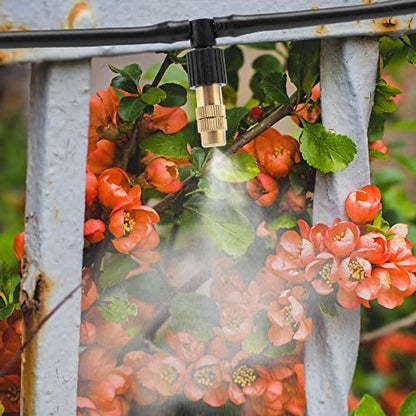 40Pcs Three-Way Atomizing Nozzle Micro Spray Drip Irrigation Mister Emitter | Adjustable Sprinkler Drip Irrigation Mister Kit with Drip Irrigation Connector for 1/4 inch Drip Irrigation Tubing - color: 40pcs