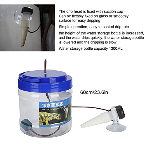 HEEPDD Reptile Water Dripper Kit, Automatic Drip Irrigation System with Adjustable Flow, Quiet Operation for Terrariums, Bearded Dragons, Frogs, Snakes, Geckos, Chameleons