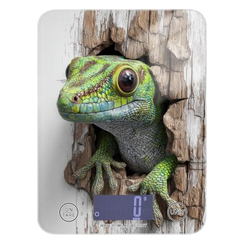 Green 3d Reptile roasting portable food scale travel 11lb/0.18oz, 5kg/5g smart kitchen scale for home use with 4 unit for Soap Making Soap Making báscula para pesar alimentos