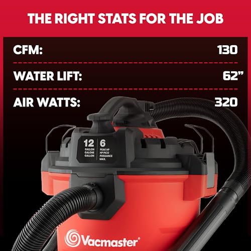 Vacmaster VBVCM1211 1101 12-Gal 6 Peak HP Wet/Dry Vac w. Detachable Blower - size: 12-Gallon