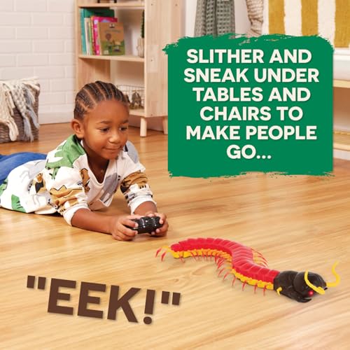 Terra by Battat — RC Centipede Giant Scolopendra Toy with LED Eyes | Remote Control Centipede with 18 Body Segments, Fast Moving Legs and S Shape Wriggle; Electronic Animal Toy for Kids 6+ Years - style: Scolopendra