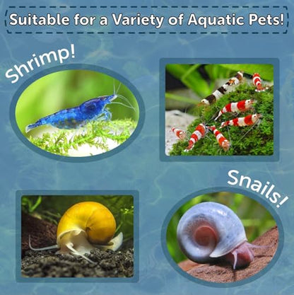 Calcium Blocks Included in Snail & Shrimp, 4mm-3/16 Sinking 40% Protein Nuggets with for Snails, Shrimp, Crabs, All Bottom Tropical Fish…10oz Jar - size: 10 Ounce (Pack of 1)