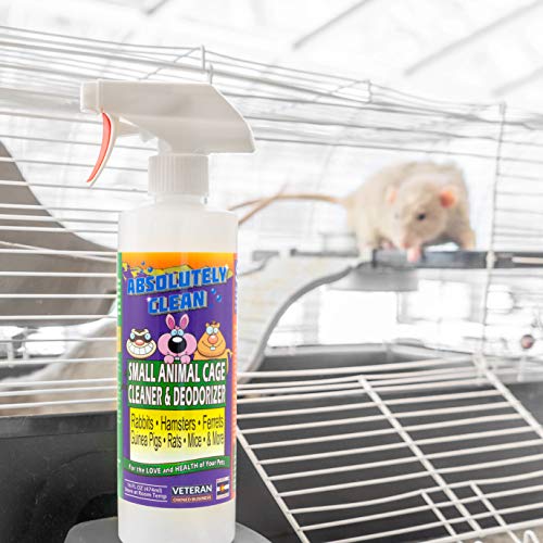 Amazing Small Animal Cage Cleaner, Just Spray/Wipe, Easily Removes Messes & Odors - Hamster Cages, Mice, Rat Cage, Guinea Pig Cage, Rabbit Cage, Ferret Cage, Dog Cage - USA Made - (16 Fl Oz Pack of 6) - style: 16 Fl Oz (Pack of 6)