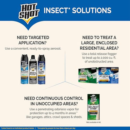 Hot Shot Fogger With Odor Neutralizer 6 Count-2 Ounce Cans (2 Pack), Controls Heavy Insect Infestations | Kills Hidden Bugs on Contact, Use in Apartments, Homes, Attics, Basements, Cabins & More, Treats 2,000 Cu. Ft., Non-Staining - size: 2 Pack, style: O