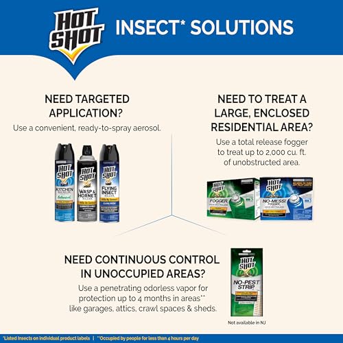 Hot Shot Pest Control Fogger, Kills Roaches, Ants, Spiders & Other Insects On Contact, Controls Heavy Infestations Indoors, 6 Pack - size: 6 Pack, style: Odor Neutralizer