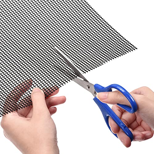 MECCANIXITY 5 Pcs Flower Pot Hole Mesh Pad 11.8x7.9" Invisible Rigid Plastic Bottom Grid Drainage Screens Prevent Soil Loss for Plant Containers, Bonsai (Black) - size: 30cmx20cm
