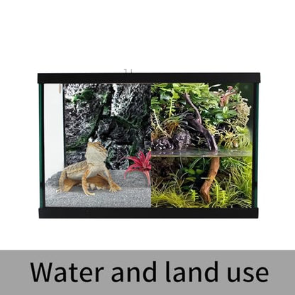Reptile Glass Terrarium Tank 12 * 12 * 8" Full View with Top Ventilation, Amphibians Habitat Enclosure Cage for Frog,Spiders,Dubia Cockroach,Praying Mantis,Cricket,Tarantula,Hermit Crab - size: 12*12*8inch