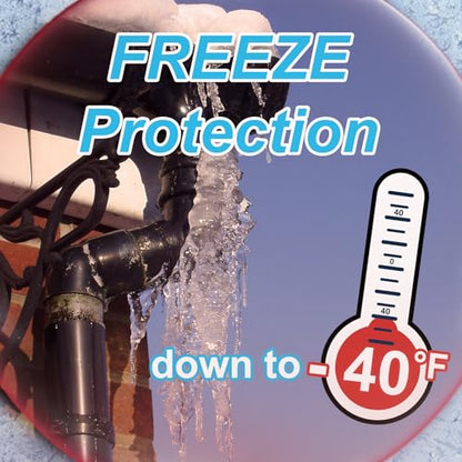 Cupohus Heat Tape for Water Pipes with Thermostat 3FT, Freeze Protection Self-Regulating Heat Trace Cable for Metal, Plastic Home Pipes, Roof and RV, 110-120V