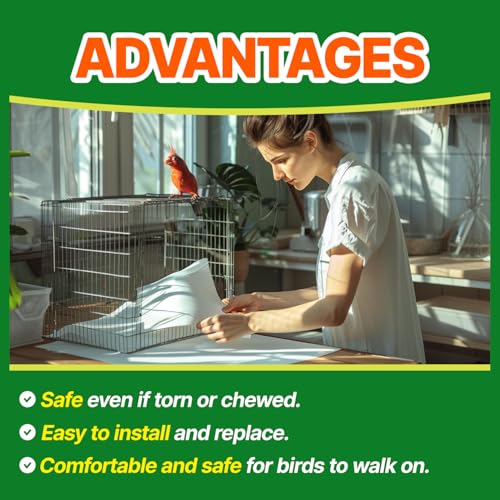 TORTO9 Cage Liner Sheets for Birds – 120 Pack, 11 x 17 in, 1.5 lb | Acid-Free & Non-Toxic Paper | Safe Pet Bedding, Craft Supply, Packing & Shipping Use - size: 11 x 17 in