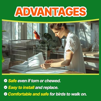 TORTO9 Cage Liner Sheets for Birds – 120 Pack, 11 x 17 in, 1.5 lb | Acid-Free & Non-Toxic Paper | Safe Pet Bedding, Craft Supply, Packing & Shipping Use - size: 11 x 17 in