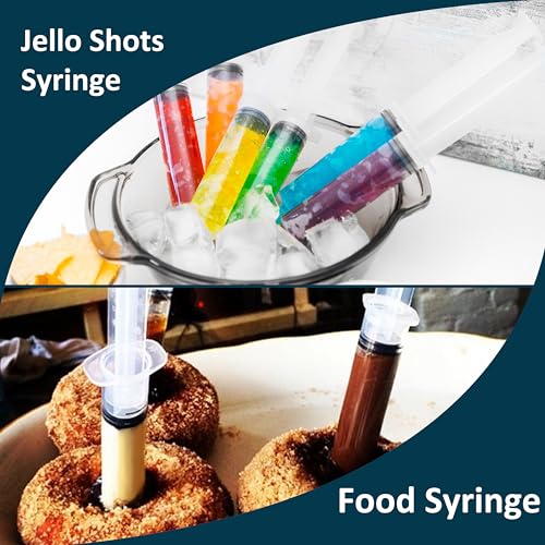 30Pack 1ml/cc Syringe for Liquid with Caps - Liquid Measuring Syringe - Syringes Tools for Scientific Labs, Feeding, Jello Shots - Individually Sterile Sealed, White