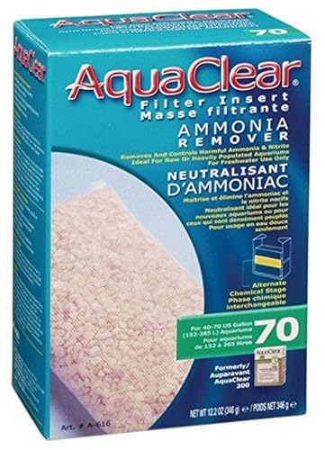 Aqua Clear AquaClear 70 Ammonia Remover Inserts, Aquarium Filter Replacement Media, A616, White, 70-gallon - size: AC70 (Old) 1-Pack