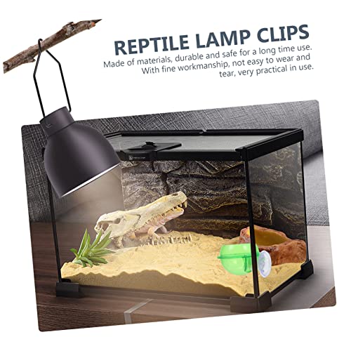 Kisangel 10pcs Reptile Light Cover Clamps for Turtle Tank Gecko Chameleon Cage Accessories Heat Light for Reptiles Lampshade Clips