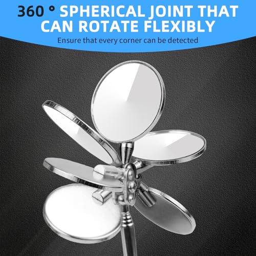 Circular Telescopic Inspection Mirror for car Maintenance, Steering Telescopic Folding Inspection Mirror, Welding Chassis Inspection, Portable Manual Tool