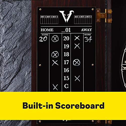 Deluxe Dartboard Cabinet with Integrated Pro Score and Cricket Scoreboard - style: Cabinet Only