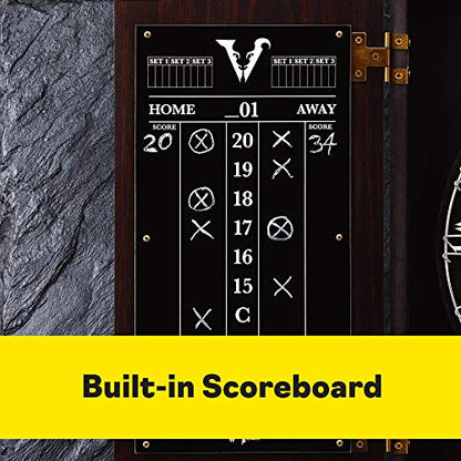 Deluxe Dartboard Cabinet with Integrated Pro Score and Cricket Scoreboard - style: Cabinet Only